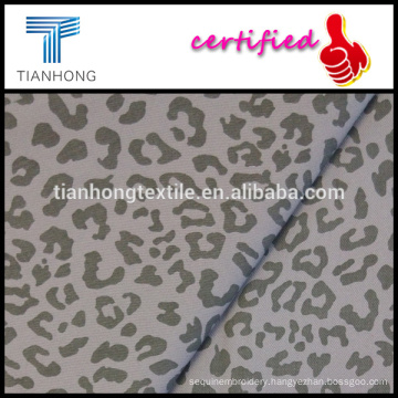 hot seling leopard pattern sexy printing 97 cotton 3 spandex twill weave stretched fabric for slim pants